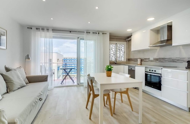 Aparthotel with pool and terrace sea views