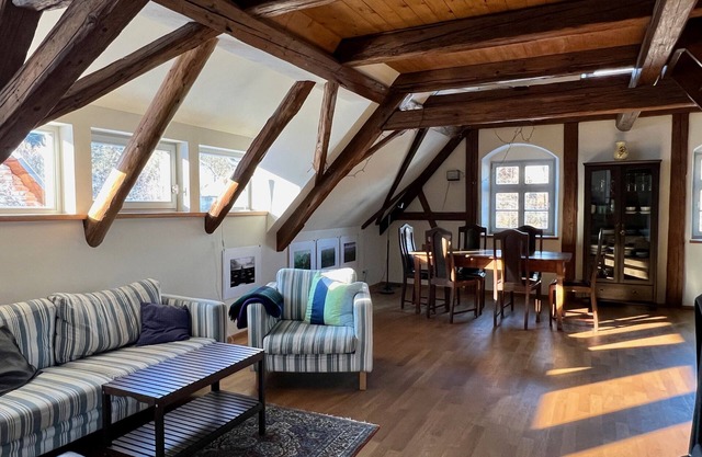 Apartment 'Vorwerk Biensdorf Große Wohnung' with Mountain View, Shared Garden and Wi-Fi