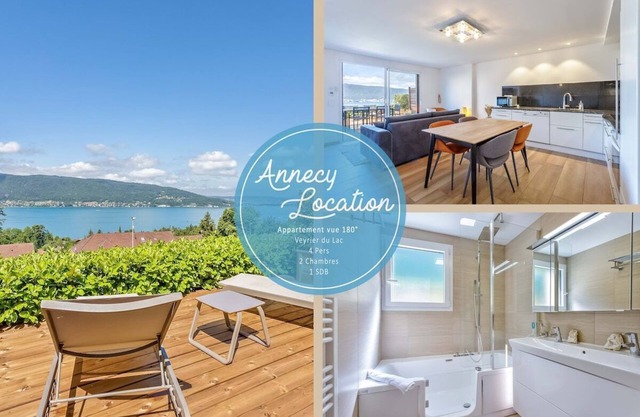 Apartment with 180° Lake & Mountain Views