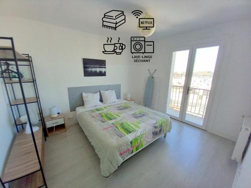 Appartement 28m2 avec balcon proche gare SNCF, café thé WIFI gratuits - Netflix - Balcon