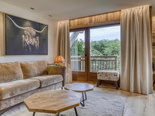 Appartement cosy 2 pièces à Megève, proche pistes et golf, avec balcon et jardin, pour 4 personnes. - FR-1-453-83