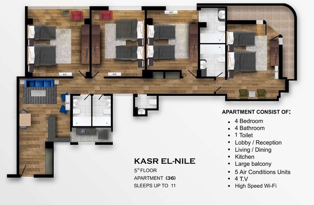 Arabesque Apartment in Central of Cairo