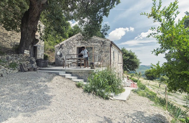 authentic home with enchanting views of the valley and far sea view