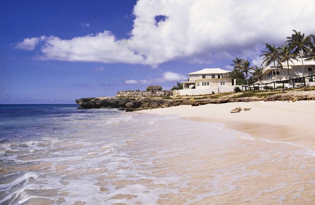 Beachfront 2 bedroom apt. No. 1 on the white sand beach of Silver Sands