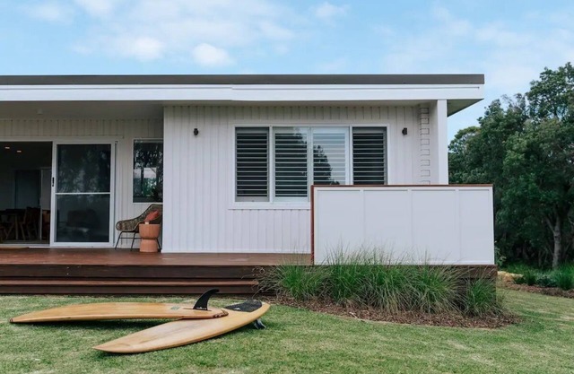 Beachfront house - water views and beach track opposite