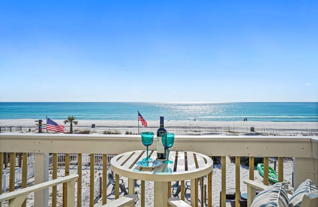 Beachfront in PCB - Beach is the Backyard! 3BR Plus Bunk Room, Slps 11 Free Golf