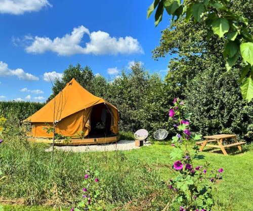 Bell Tent in een Voedselbos