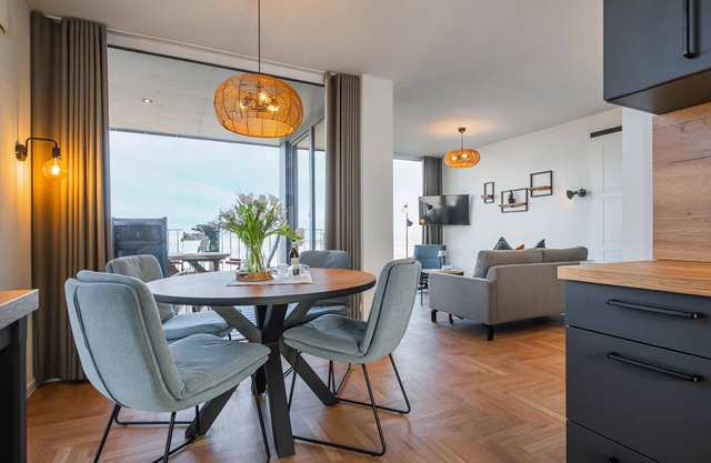 BeltEck vacation apartment - pure sea view. Sauna. Family friendly.