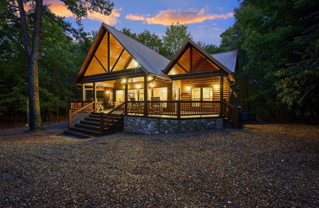 Beyond Blessed: Luxurious 5-Bedroom Cabin w/Hot Tub, Firepit, & Game Room in Hochatown!