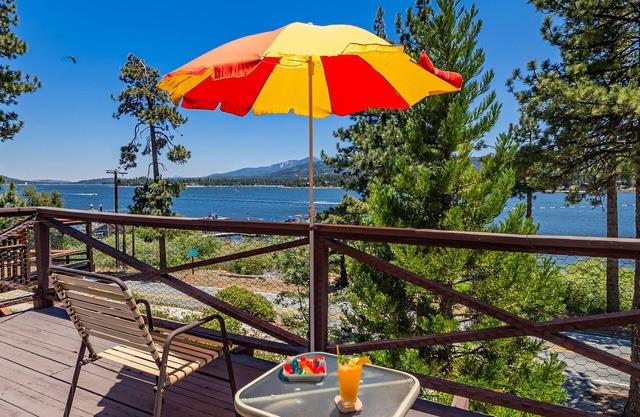 Big Bear's Most Unique Location! Amazing View, Wood Fireplace, Backs To Mountain