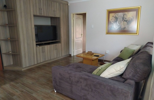 BLESSING furnished apartment, fully equipped kitchen, bathroom, lounge, bedroom.