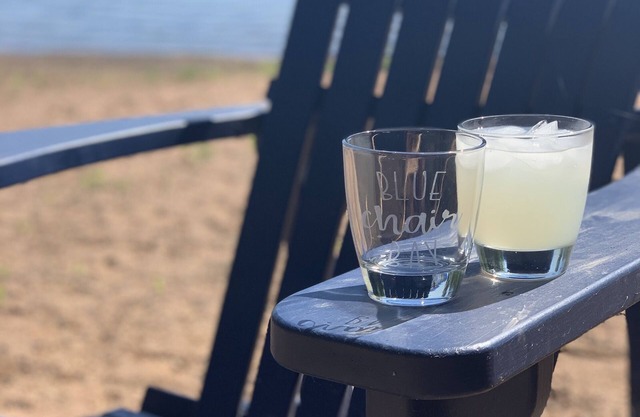 Blue Chair Bay offers a 234' sandy beach on Minong Flowage w/impeccable views!