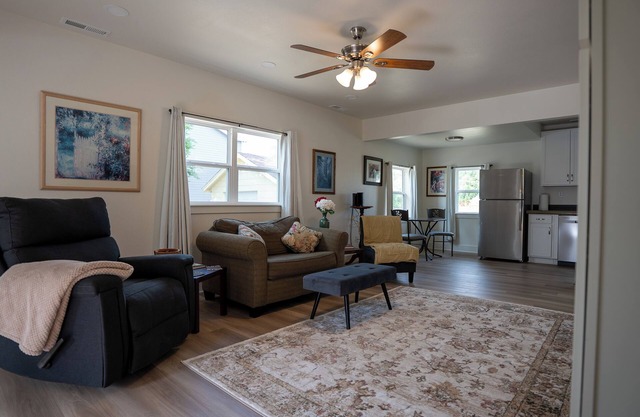 Bright and stylish 2-bed bungalow in Casper with modern kitchen, updated bath, fenced yard. Minutes from downtown, Platte River, and outdoor adventures.