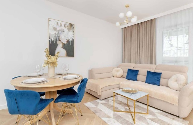 Bright Beige Apartment | Balcony | Gdańsk
