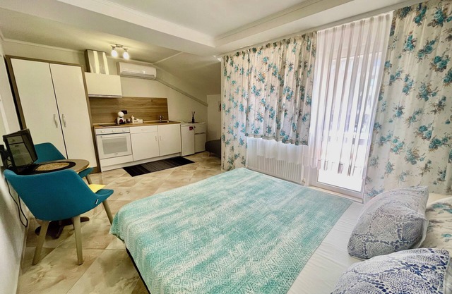 Bright Studio with balcony, Free Wi-Fi.