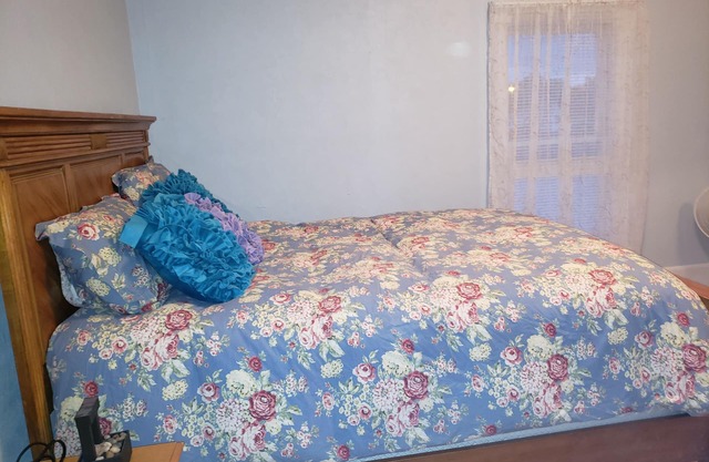 Bright, upper flat large bedroom, large closet & sitting area