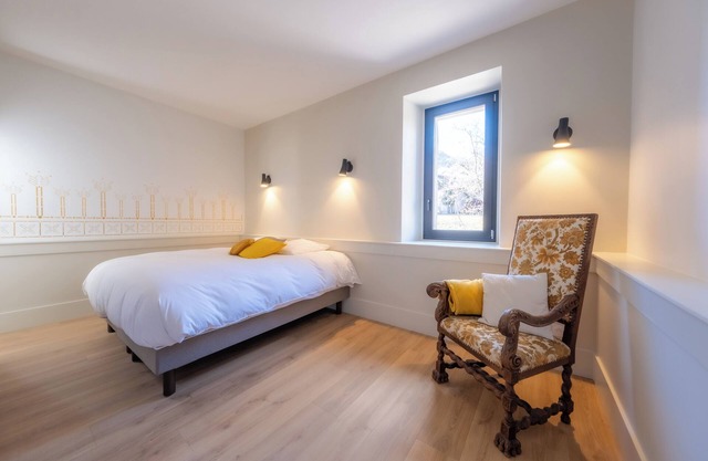 Bucolic room in a medieval tower with shared space on the ground floor