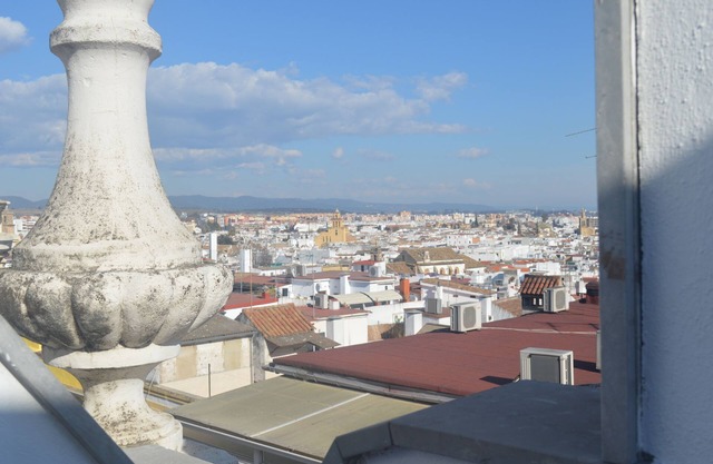 Central penthouse with terrace, parking, A /C, wifi, next to the town hall.
