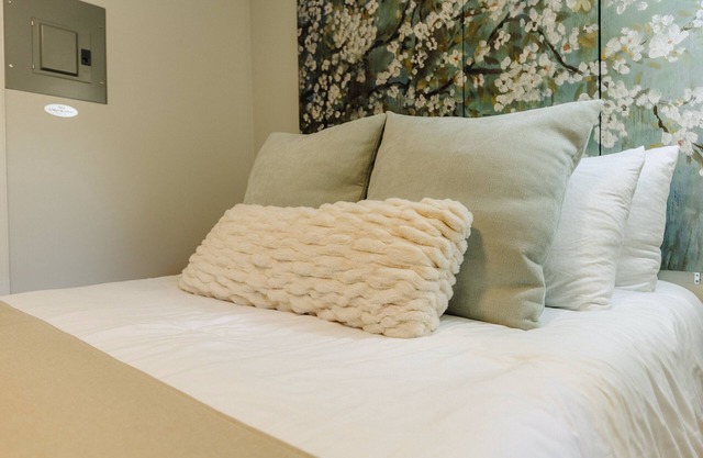 Centrally Located Memphis Tiny Home Queen Bed REAR