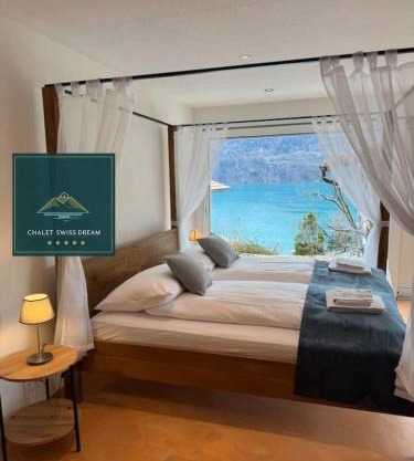 Chalet Swiss Dream - Luxury Lakeview Chalet with AC near Interlaken