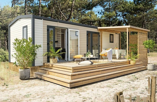 Chambon Gorges Campsite* - Mobile home Family Luxury Premium 3 rooms 4 people Air-conditioned Jacuzzi