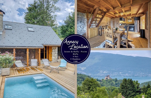 🏡 Charming Chalet with Pool – Between Lake and Mountains in Bluffy