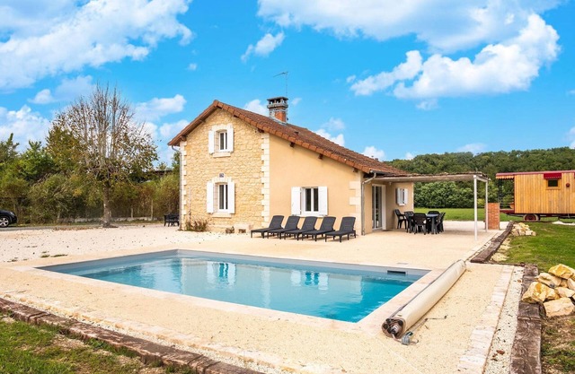 Charming House in Hautefort with Pool & Nature