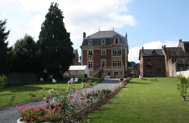 Chateau on the edge of the Voie Verte and the River Meuse