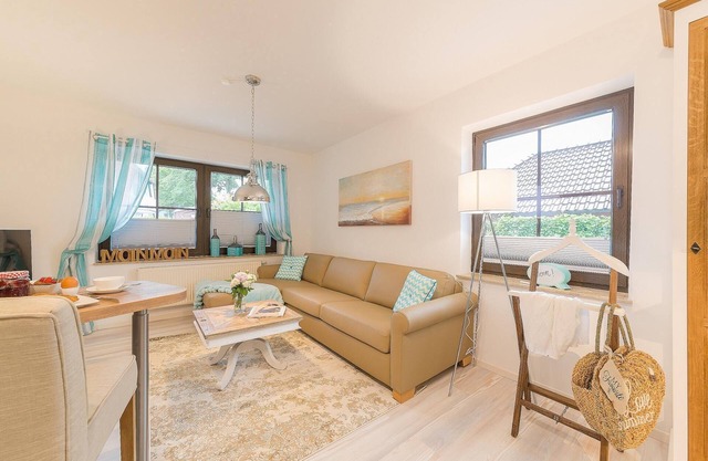 Chic apartment with garden, terrace, sauna, bathroom and living/sleeping area