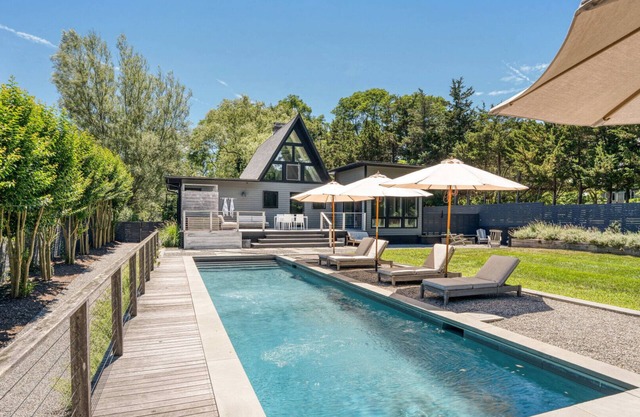 Chic Shelter Island A-Frame with Private Pool, Stylish Interiors, and.
