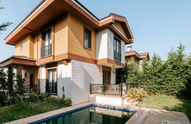 Chic Villa w Pool, Garden, Fireplace in Sile