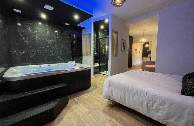 CK Suite & Spa Appartement de Luxe Avec Jacuzzi et Terrasse Paysagée à Reims