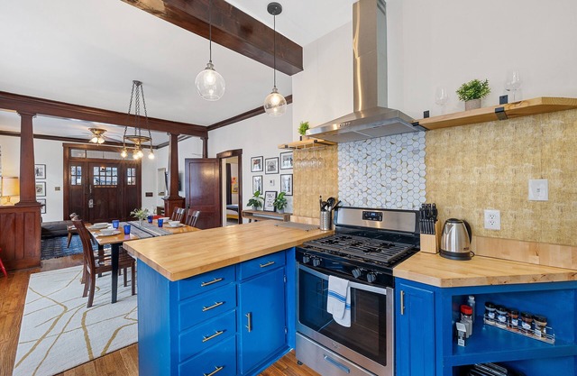 CLOSE TO EVERYTHING! Midtown Charmer with Pop! of Style and Room for 8