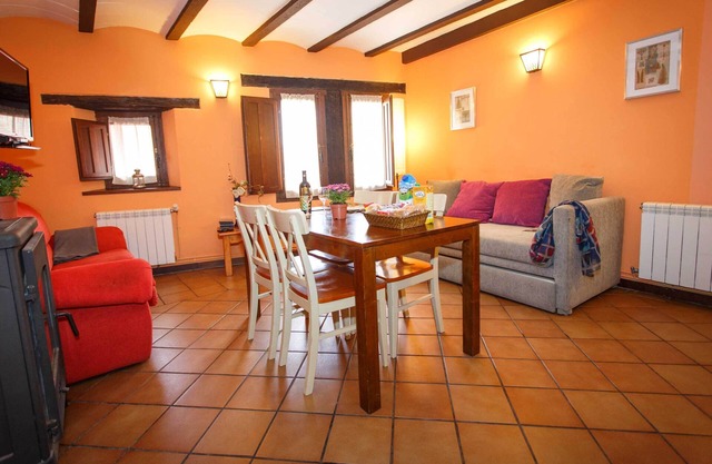 Comfortable bedroom apartment and sofa bed on the ground floor with fireplace