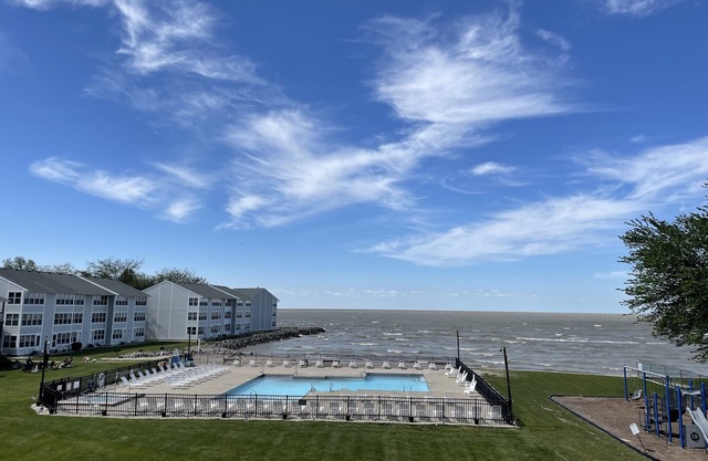 Condos Located on LAKE ERIE with beach, pool & in Port Clinton. Near Jet Express