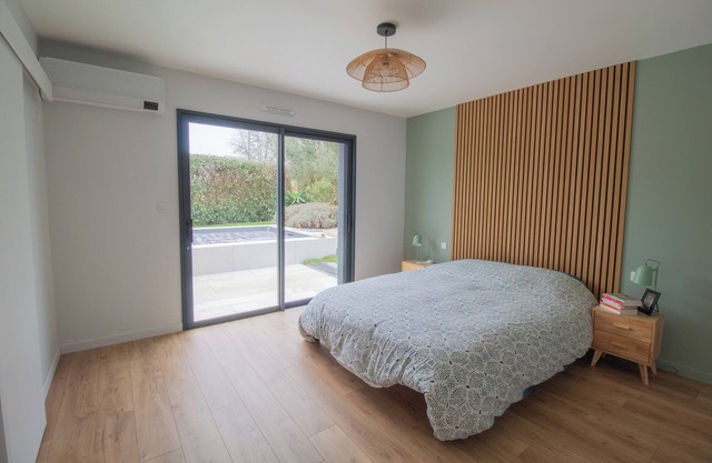 Contemporary family home with outdoor pool and garden
