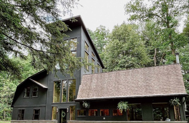 Contemporary Tower in the woods at the base of Birdsfoot Golf course