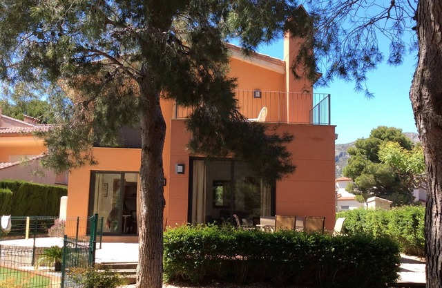 contempory villa with pool in heart of bonmont golf complex