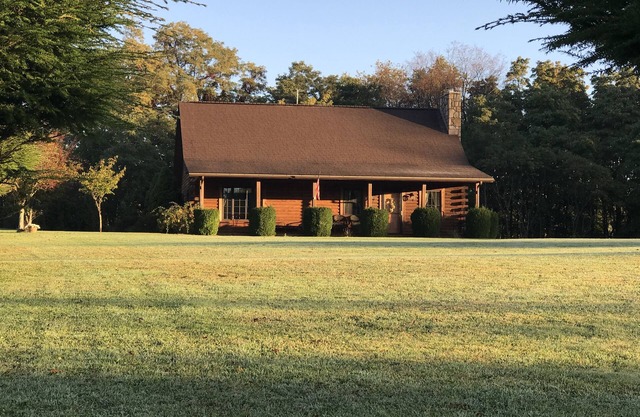 Cooley’s Cottage is a beautiful log home with a hot tub!