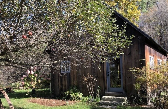 Cottage perched above Lull's Brook.