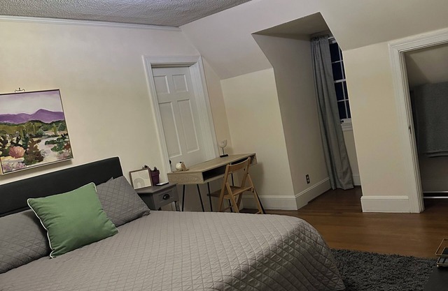 Cozy 1-bedroom apartment with shared driveway and one exit door. Pet on site.