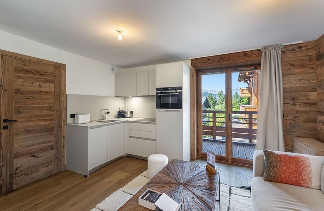 Cozy Apartment for 3 near Mont d'Arbois Lift in Megève with Wellness Facilities