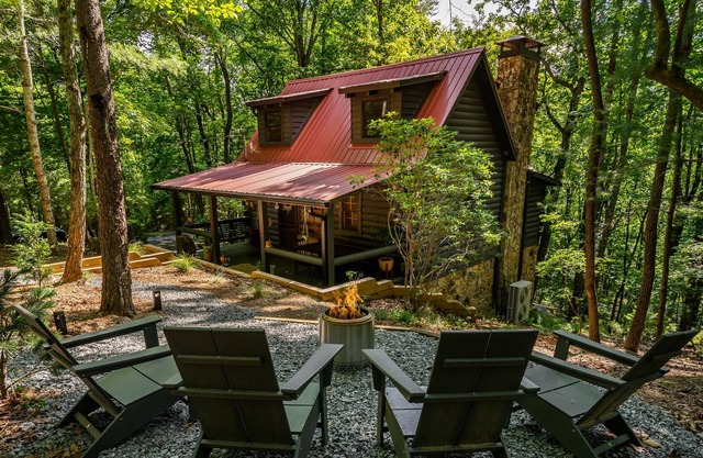 Cozy, bohemian cabin nestled in the Rich Mountain Wilderness
