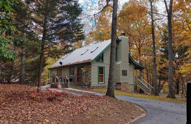 Cozy Cabin on 4 acres of fun! Pavilion, Firepit, Swing, Walking trail to creek!
