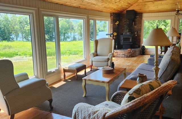 Cozy country house with water front views.