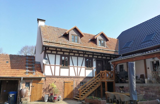 Cozy holiday home/apartment with a view of the Katzenbuckel