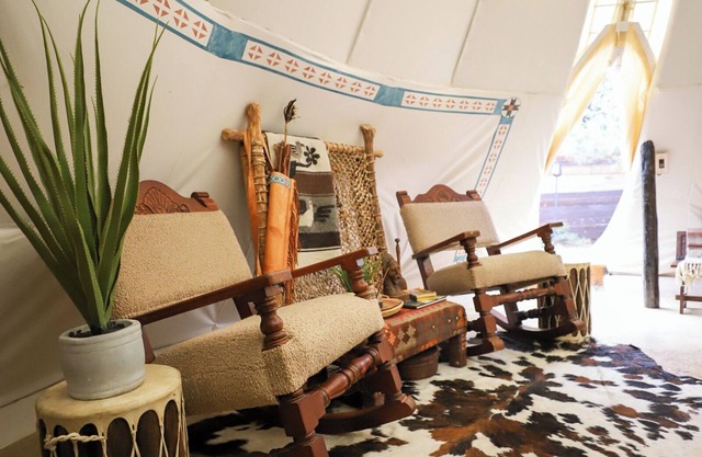 Cozy Oso Tipi a unique Glamping experience at El Mistico Ranch