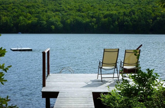 Cozy, Wooded, Waterfront, Mountain View Cabin on Silver Lake