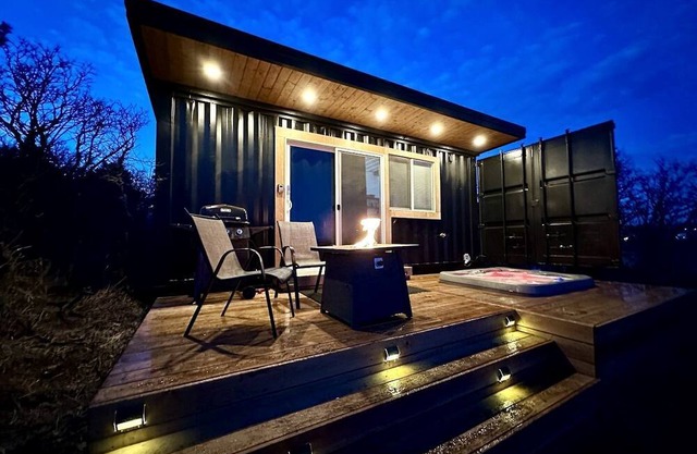 Creekside Container Glamping for a Nature Escape in Monument, Colorado