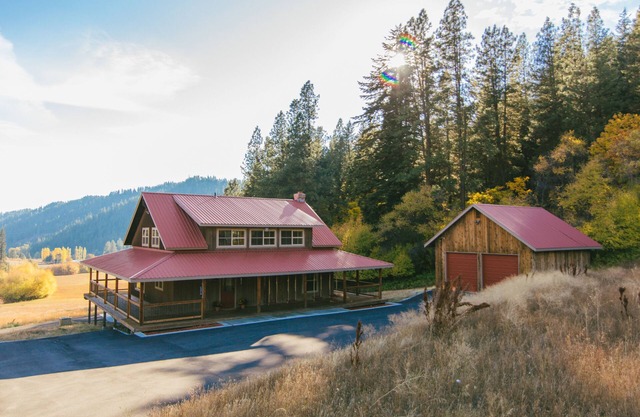 Custom built home on 5 private acres, unobstructed views, and a hot tub.